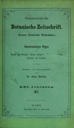 Oesterreichische botanische Zeitschrift v.21 1871_cover