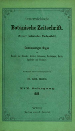 Oesterreichische botanische Zeitschrift v.19 1869_cover