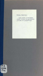 Quae ratio intercedat inter librum Theognideorum priorem et posteriorem_cover