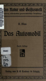 Das Automobil, eine Einführung in Bau und Betrieb des modernen Kraftwagens_cover