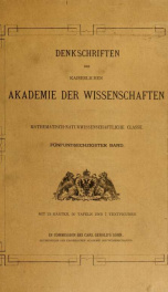 Denkschriften der Kaiserlichen Akademie der Wissenschaften, Mathematisch-Naturwissenschaftliche Classe Bd.65 (1898)_cover