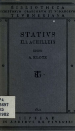 P. Papini Stati Achilleis, edidit Alfredus Klotz_cover