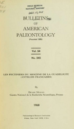 Bulletins of American paleontology v. 54 no. 245 (1968)_cover