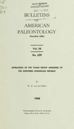 Bulletins of American paleontology v. 54 no. 239 (1968)_cover