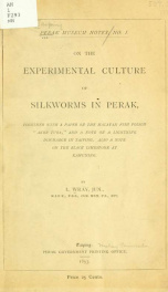 Perak Museum notes no. 1 1893_cover