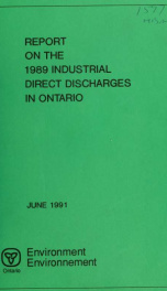 Report on the 1989 industrial direct discharges in Ontario_cover