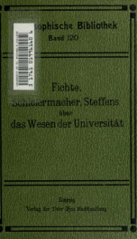 Fichte, Schleiermacher, Steffens über das Wesen der Universität. Mit einer Einleitung_cover