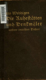 Die ruhestätten und denkmäler unserer deutschen dichter_cover