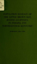 Population ecology of the little brown bat, Myotis lucifugus, in Indiana and north-central Kentucky_cover