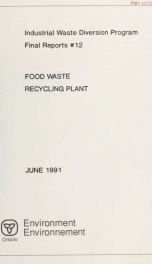 Food waste recycling plant_cover