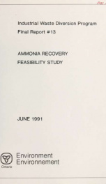 Ammonia recovery feasibility study_cover