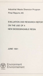 Evaluation and research report on the use of a new biodegradable resin_cover