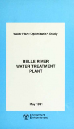 Water Plant Optimization Study - Belle River Water Treatment Plant 1991_cover