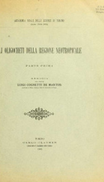 Gli oligocheti della regione neotropicale : memoria pt 1_cover