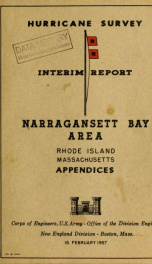 Hurricane survey, interim report, Narragansett Bay Area : Rhode Island, Massachusetts_cover