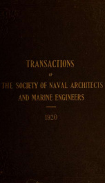 Transactions - The Society of Naval Architects and Marine Engineers v. 28 (1920)_cover