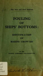 Fouling of ships' bottoms : indentification of marine growths_cover