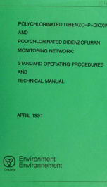 Polychlorinated Dibenzo-p-dioxin and Polychlorinated Dibenzofuran Monitoring Network: Standard Operating.procedures and Technical Manual_cover