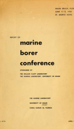 Report of marine borer conference_cover