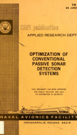 Optimization of conventional passive sonar detection systems_cover