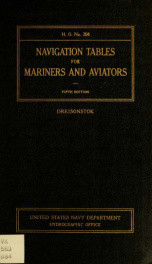 Navigation tables for mariners and aviators_cover