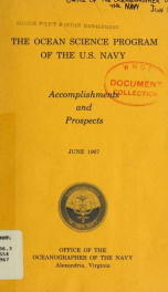 The ocean science program of the U.S. Navy; accomplishments and prospects_cover