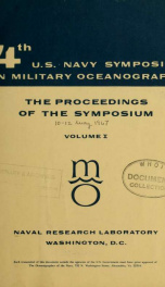 U.S. Navy Symposium on Military Oceanography : Proceedings 4th (1967)_cover
