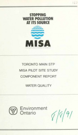 Toronto main STP pilot site study component report water quality_cover