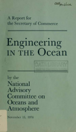 Engineering in the ocean : a report for the Secretary of Commerce_cover