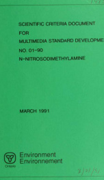 Scientific Criteria Document for Multimedia Standard Development N0-01-91 Ndma_cover