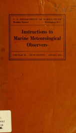 Instructions to marine meteorological observers_cover