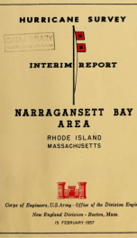 Hurricane survey, interim report, Narragansett Bay Area : Rhode Island, Massachusetts_cover