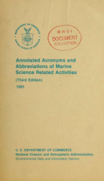 Annotated acronyms and abbreviations of marine science related activities_cover