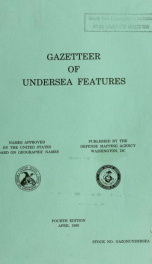Gazetteer of undersea features : names approved by the United States Board on Geographic Names_cover