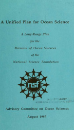 A unified plan for ocean science : a long-range plan for the Division of Ocean Sciences of the National Science Foundation_cover