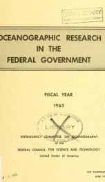 Oceanographic research in the Federal Government_cover