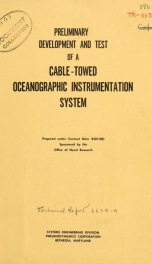 Preliminary development and test of a cable-towed oceanographic instrumentation system_cover