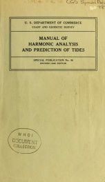 Manual of harmonic analysis and prediction of tides_cover