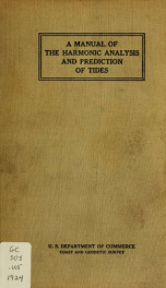 Tides. A manual of the harmonic analysis and prediction of tides_cover