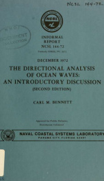 The directional analysis of ocean waves : an introductory discussion_cover