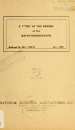 A study of the errors of the bathythermograph_cover