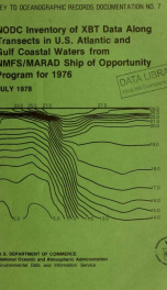NODC inventory of XBT data along transects in U.S. Atlantic and Gulf coastal waters from NMFS/MARAD Ship of Opportunity Program for 1976_cover