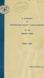 A summary of temperature-salinity characteristics of the Persian Gulf_cover