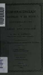 Còmhraidhean an Gàidhlig 's am beurla : Conversations in Gaelic and English_cover