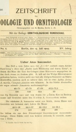 Zeitschrift für Oologie und Ornithologie Jahrg. 15 no. 4 Juli 1905_cover