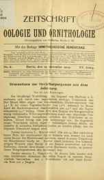 Zeitschrift für Oologie und Ornithologie Jahrg. 15 no. 6 Sept 1905_cover