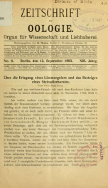 Zeitschrift für Oologie Jahrg. 13 no. 6 Sept 1903_cover