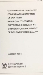 Quantitative Methodology for Estimating Response of Don River Water Quality Control- Supporting Document_cover