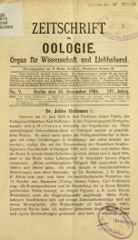 Zeitschrift für Oologie Jahrg. 14 no. 9 Dez 1904_cover