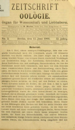 Zeitschrift für Oologie Jahrg. 11 no. 3 Juni 1901_cover